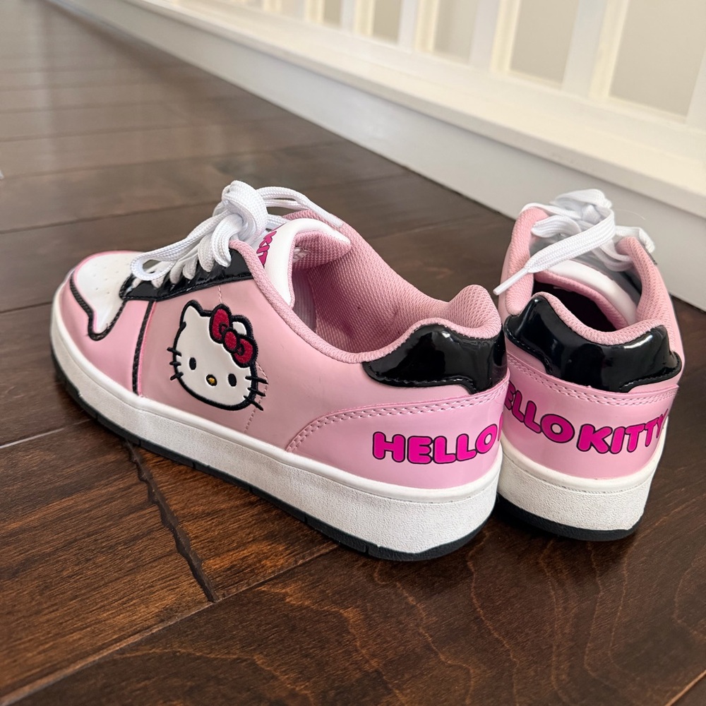 Hello Kitty Pink and White Sneakers Size 8 - Picture 2 of 6